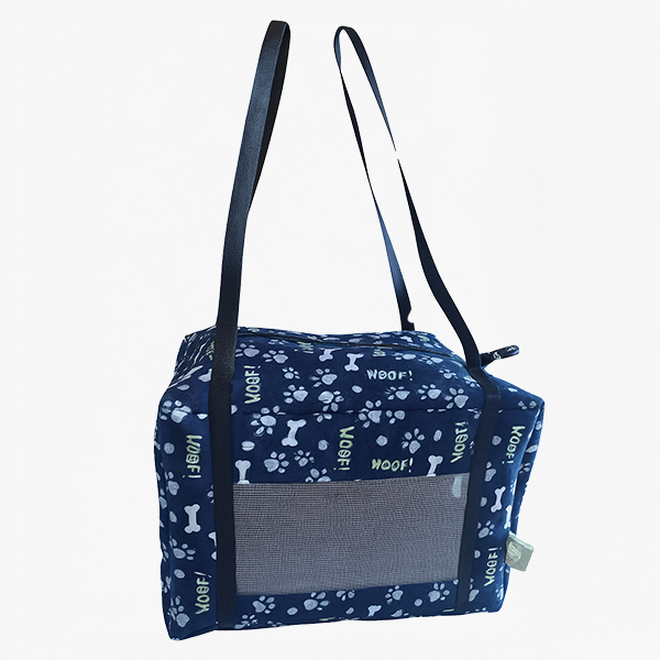 Bolso Transportador Azul para Mascotas - Modelo Woof 40X30X30