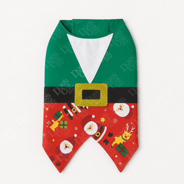 Chaleco Navideño Duende Verde y Rojo para Perros y Gatos + Lazos Regalo | Dogs Cat Shop